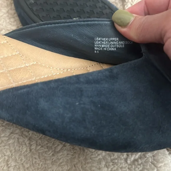 Birdies The Swan Mule Size 9.5 Womans Pointed Toe Suede Blue - Picture 3 of 4